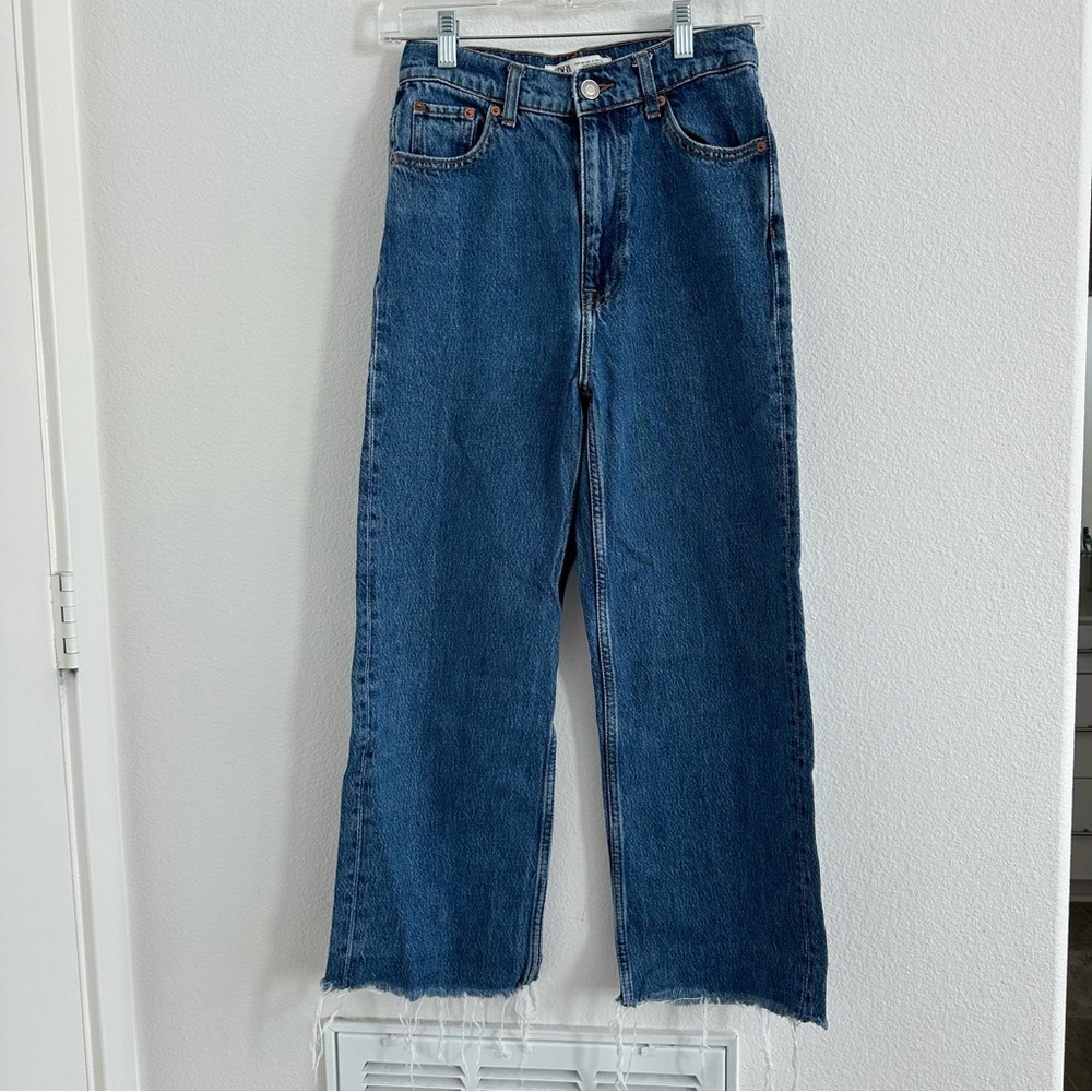 Zara Wide Leg Blue Denim Jeans Size:‎ 2
